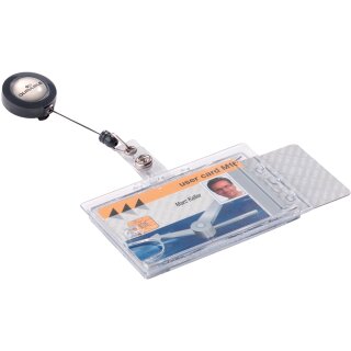 DURABLE Doppelbox mit Ausweishalter transparent 10 Stück