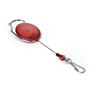 DURABLE Ausweishalter mit Jojo oval rot/transparent