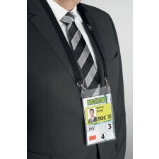 DURABLE Event Namensschild mit Textilband DIN A6 schwarz...