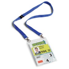 DURABLE Event Namensschild mit Textilband DIN A6...