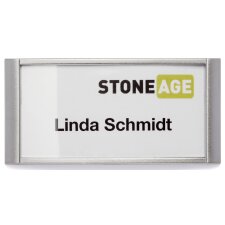 DURABLE Namensschild CLASSIC mit Magnet 65 x 30 mm silber...