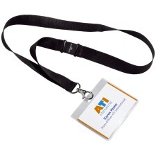 DURABLE Namensschild mit Textilband 90 x 60 mm schwarz