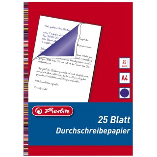 Herlitz Durchschreibpapier DIN A4 Inhalt: 25 Blatt