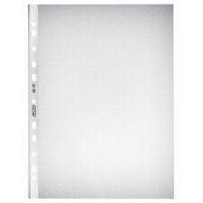 Herlitz Prospekthülle DIN A4 genarbt 0,042 mm 100...