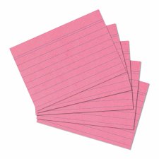 Herlitz Karteikarten DIN A5 liniert rosa 100 Karten