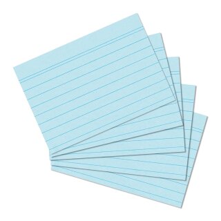 Herlitz Karteikarten DIN A6 liniert blau 100 Karten