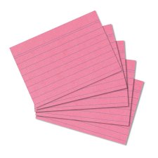 Herlitz Karteikarten DIN A8 liniert rosa 100 Karten