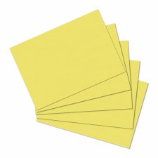 Herlitz Karteikarten DIN A6 blanko gelb 100 Karten