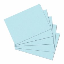 Herlitz Karteikarten DIN A5 blanko blau 100 Karten