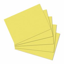 Herlitz Karteikarten DIN A5 blanko gelb 100 Karten