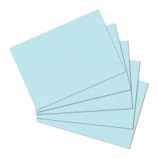 Herlitz Karteikarten DIN A6 blanko blau 100 Karten