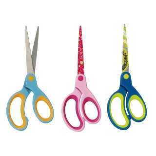 Herlitz Bastelschere Design spitz Länge: 172 mm für Linkshänder zufällige Farbe
