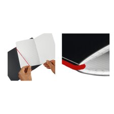 Herlitz Notizheft my.book flex A5 PP Cover schwarz kariert