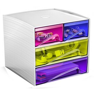 CEP Mini Schubladenbox MyCube 4 Schübe bunt