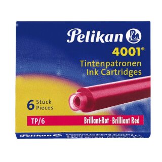 Pelikan Tintenpatronen 4001 TP/6 rot (6 Patronen)