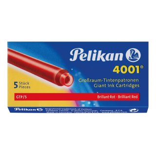 Pelikan Großraum Tintenpatronen 4001 GTP/5 rot (5 Patronen)
