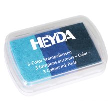 HEYDA Stempelkissen 3 Color hellblau/mittelblau/dunkelblau