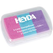 HEYDA Stempelkissen 3 Color rosa/hellblau/flieder