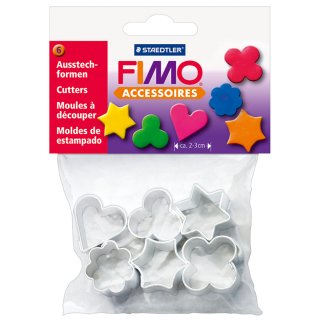 FIMO Ausstechformen für Modelliermasse aus Metall 6 Motive