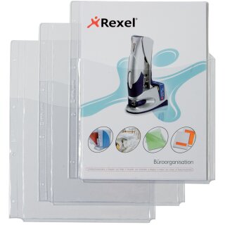 REXEL Prospekthülle mit Faltentasche A4 PVC 0,18 mm