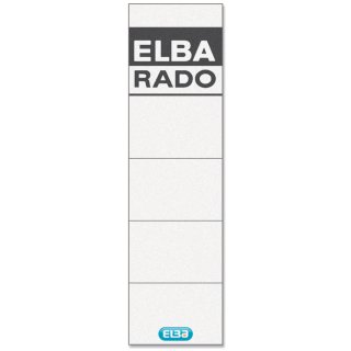 ELBA Ordnerrücken Einsteckschild extra kurz/breit weiß 10 Stück