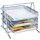 WEDO Briefablage Office aus Drahtmetall 3 Ablagen silber