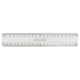 Wonday Flachlineal 200 mm aus Plastik mit Griff transparent