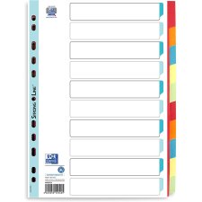 Oxford Karton Register blanko DIN A4 farbig aus Karton...