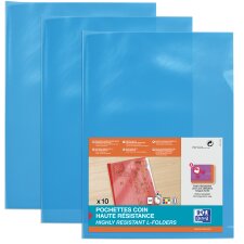 Oxford Sichthüllen transparent DIN A4 aus PVC blau...