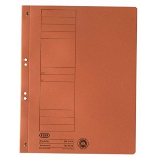 ELBA Ösenhefter aus Karton orange voller Vorderdeckel 50 Ösenhefter (Preis pro Hefter)