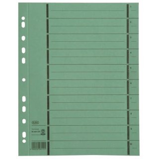 ELBA Trennblätter mit Perforation DIN A4 Überbreite grün 100 Blatt