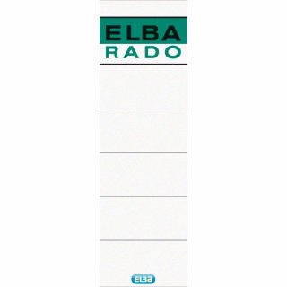 ELBA Ordnerrücken Etiketten "ELBA RADO" kurz/breit weiß 10 Etiketten