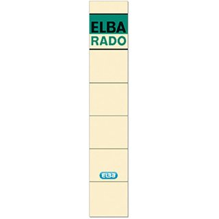 ELBA Ordnerrücken Etiketten "ELBA RADO" kurz/schmal chamois 10 Etiketten