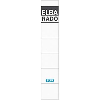 ELBA Ordnerrücken Etiketten "ELBA RADO" kurz/schmal weiß 10 Etiketten