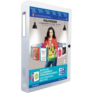 Oxford Sammelbox POLYVISION A4 PP Füllhöhe: 40 mm farblos