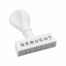 WEDO Textstempel "GEBUCHT" Abdruckbreite: 45 mm