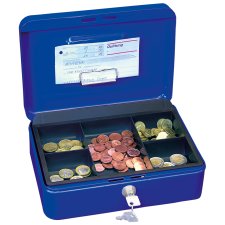 WEDO Geldkassette mit Clip blau (B)250 x (T)180 x (H)90 mm ohne Inhalt
