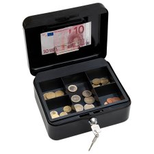 WEDO Geldkassette mit Clip schwarz (B)250 x (T)180 x (H)90 mm ohne Inhalt