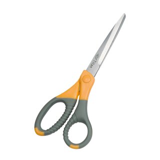 WEDO Schere TITAN plus spitz Länge: 180 mm grau/gelb
