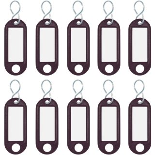 WEDO Schlüsselanhänger S Haken schwarz aus Kunststoff 10 Stück