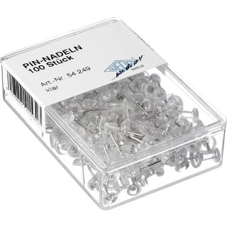 WEDO Pinnwand Nadeln glasklar 100 Stück