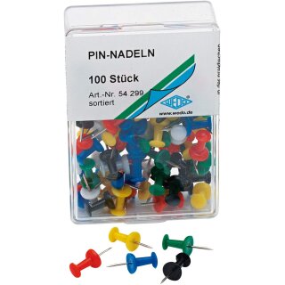 WEDO Pinnwand Nadeln farbig sortiert 100 Stück