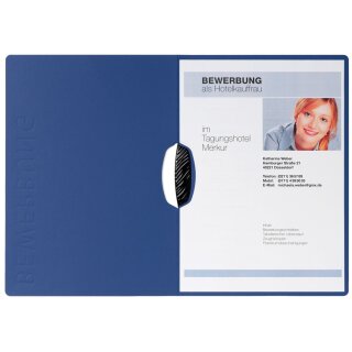 PAGNA Bewerbungsmappe "Swing" DIN A4 aus Karton blau