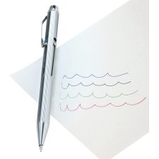 WEDO Vierfarb Kugelschreiber mit Schiebemechanik chrom