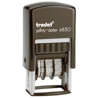 trodat Datumstempel Printy Dater 4850L "GEBUCHT" blau/rot