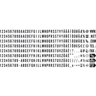 trodat Typensatz Schrifthöhe: 3 mm 336 Zeichen