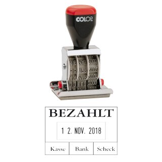 COLOP Datumstempel 04060 L2 "BEZAHLT" mit Textplatte