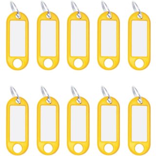 WEDO Schlüsselanhänger mit Ring Durchmesser: 18 mm gelb 10 Anhänger