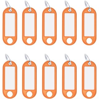 WEDO Schlüsselanhänger mit Ring Durchmesser: 18 mm orange 10 Anhänger