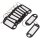 WEDO Schlüsselanhänger mit Ring Durchmesser: 18 mm schwarz 10 Anhänger